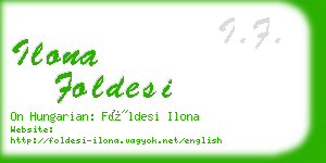 ilona foldesi business card